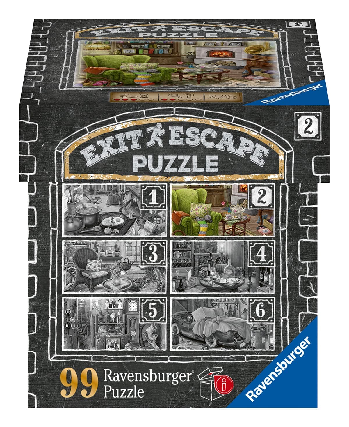 Ravensburger EXIT Puzzle 16878 - Im Gutshaus Wohnzimmer [99 Teile]