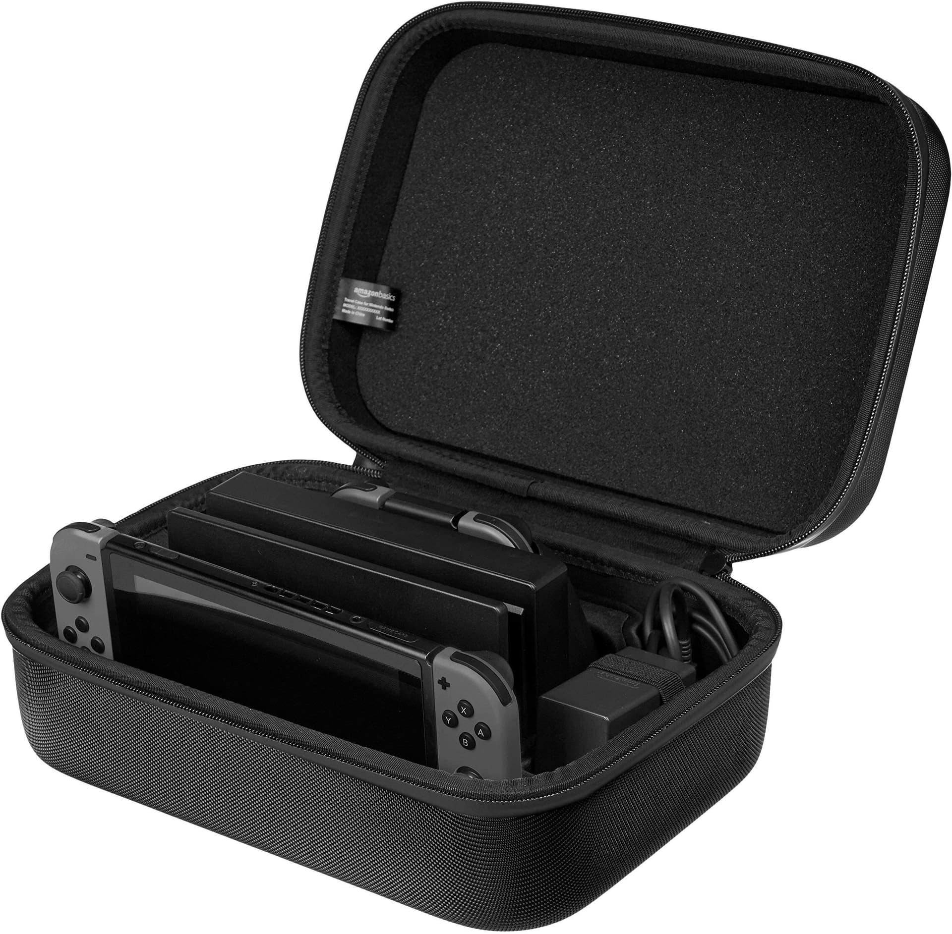 Amazon Basics - Reise- und Aufbewahrungsbox für die Nintendo Switch Schwarz