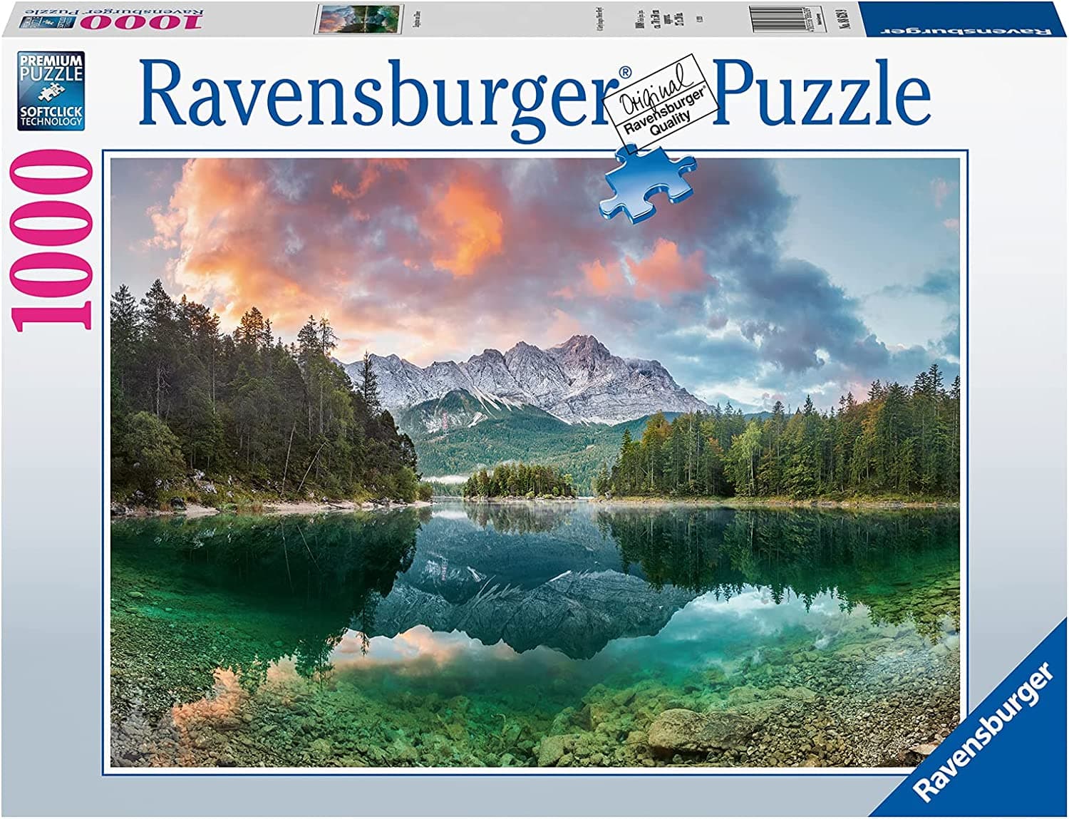 Ravensburger Puzzle 88628 - Zugspitze am Eibsee [1.000 Teile]