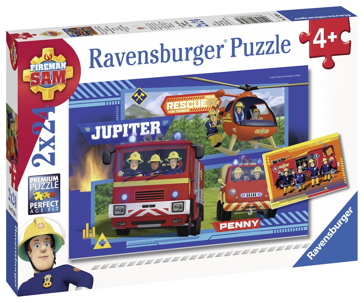 Ravensburger Puzzle 07826 - Feuerwehrmann Sam: Wasser marsch [2x 24 Teile]