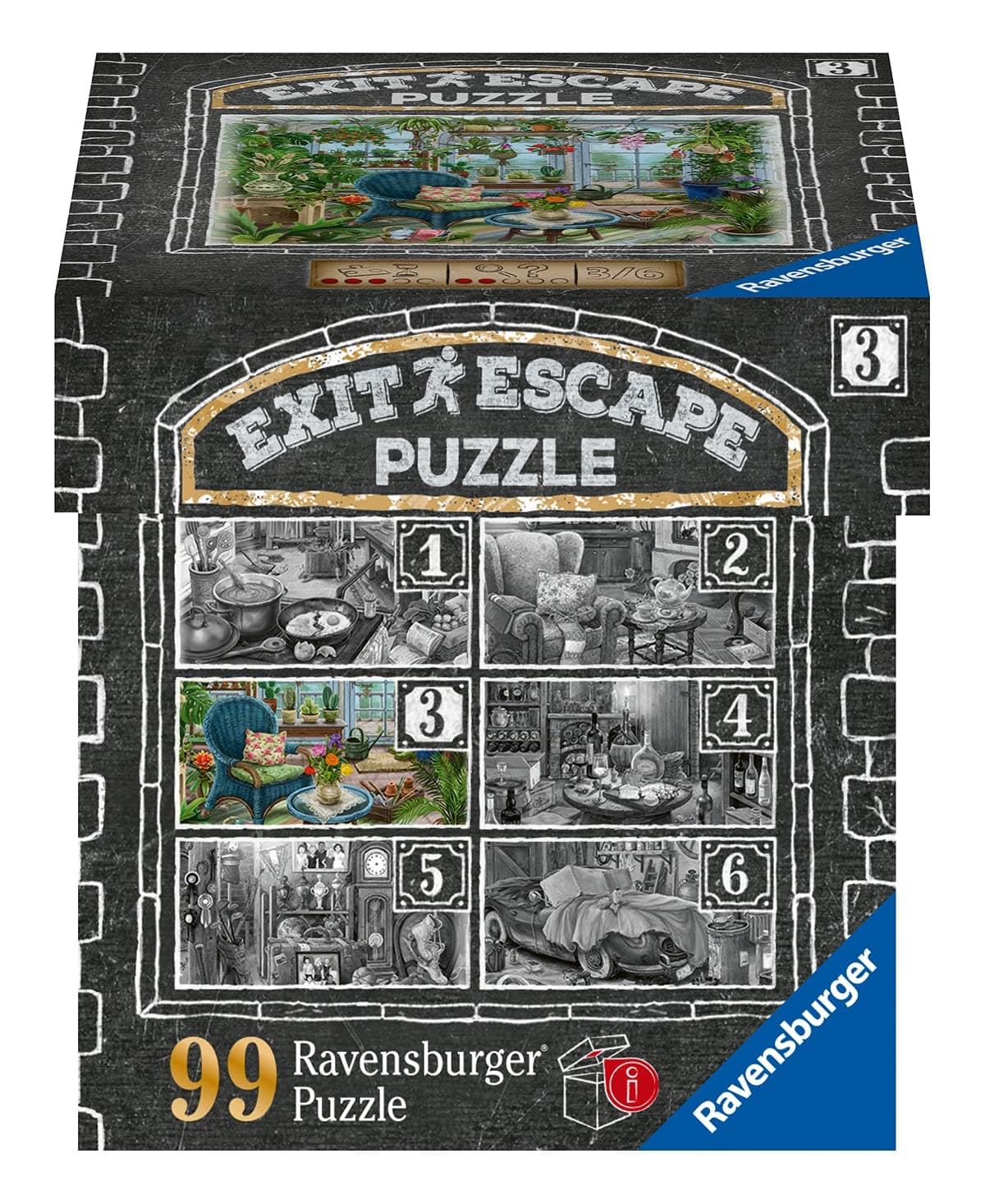 Ravensburger EXIT Puzzle 16879 - Im Gutshaus Wintergarten [99 Teile]