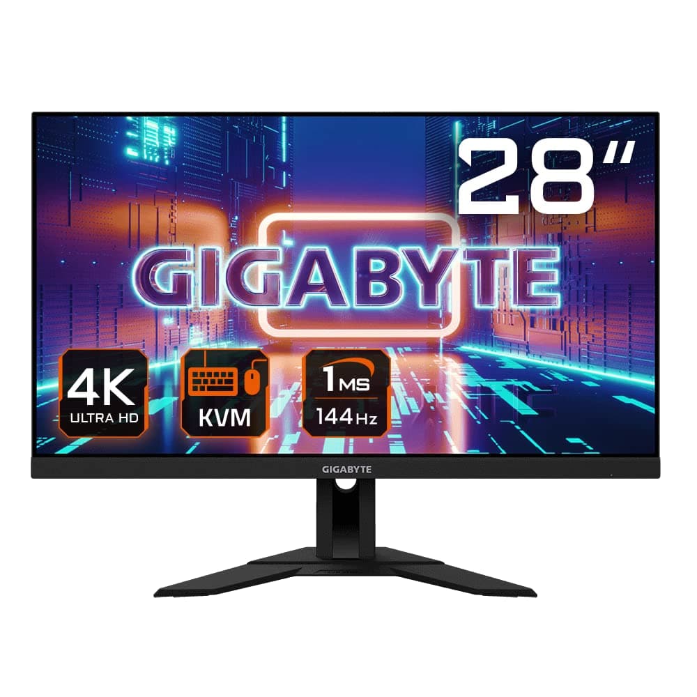 Gigabyte M28U [28'' 4K UHD IPS 144Hz 2x HDMI DP USB-C 1ms Reaktionszeit] schwarz