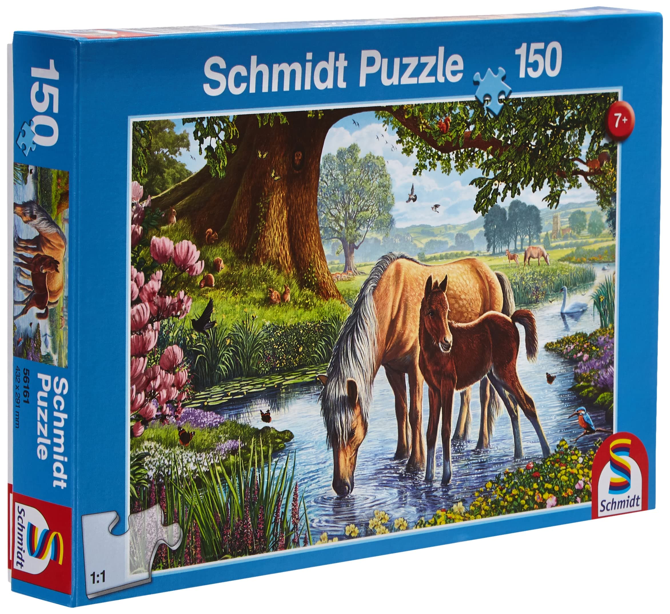 Schmidt Puzzle 56161 - Pferde am Bach [150 Teile]