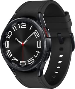 Samsung Galaxy Watch 6 Classic [inkl. Kunstlederarmband schwarz] 43mm Edelstahlgehäuse schwarz
