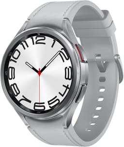 Samsung Galaxy Watch 6 Classic [inkl. Kunstlederarmband silber] 47mm Edelstahlgehäuse silber