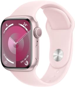 Apple Watch Series 9 [GPS inkl. Sportarmband S/M hellrosa] 41mm Aluminiumgehäuse rosé