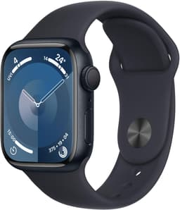 Apple Watch Series 9 [GPS inkl. Sportarmband S/M mitternacht] 41mm Aluminiumgehäuse mitternacht