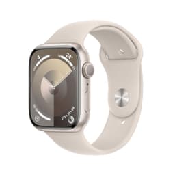 Apple Watch Series 9 [GPS inkl. Sportarmband S/M polarstern] 45mm Aluminiumgehäuse polarstern