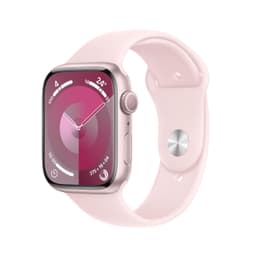 Apple Watch Series 9 [GPS inkl. Sportarmband S/M hellrosa] 45mm Aluminiumgehäuse rosé