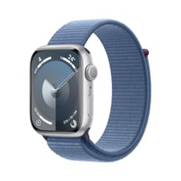 Apple Watch Series 9 [GPS inkl. Sport Loop winterblau] 45mm Aluminiumgehäuse silber