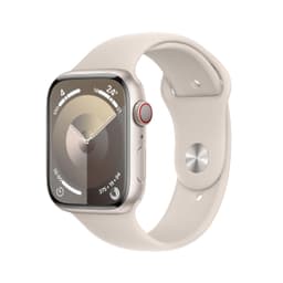 Apple Watch Series 9 [GPS + Cellular inkl. Sportarmband M/L polarstern] 45mm Aluminiumgehäuse polarstern