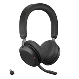 Jabra Evolve2 75 On-Ear Kopfhörer [kabellos inkl. USB-C Bluetooth Adapter] schwarz