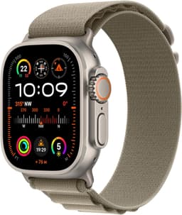 Apple Watch Ultra 2 [GPS + Cellular inkl. Polyester Alpine S olivgrün] Titangehäuse silber