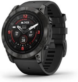 Garmin epix 2X Pro Sapphire [inkl. Silikonarmband schwarz] 51mm Edelstahlgehäuse schwarz/grau