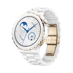Huawei Watch GT 3 Pro [inkl. Keramikarmband weiß gold] 43mm Keramikgehäuse weiß gold