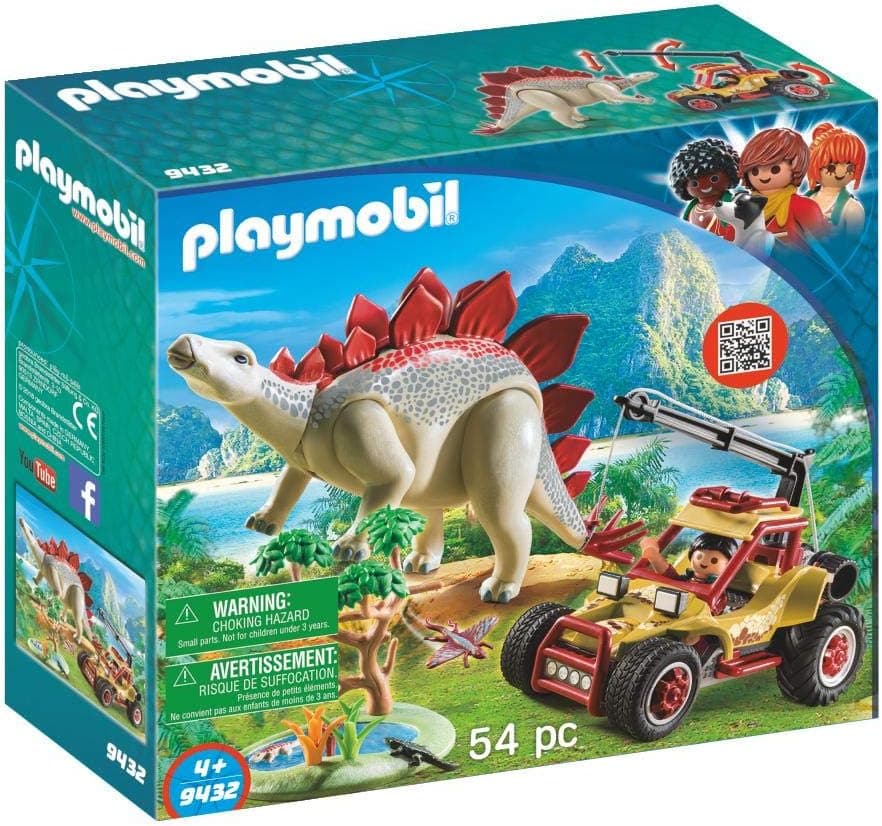 Playmobil The Explorers 9432 - Forschermobil mit Stegosaurus und Seilwinde