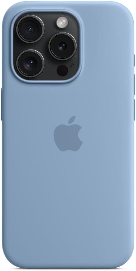 Apple Silikon Case mit MagSafe [für iPhone 15 Pro] winterblau