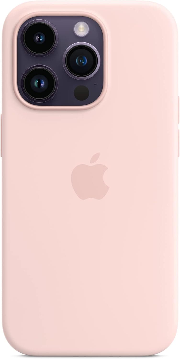 Apple Silikon Case mit MagSafe [für iPhone 14 Pro] kalkrosa