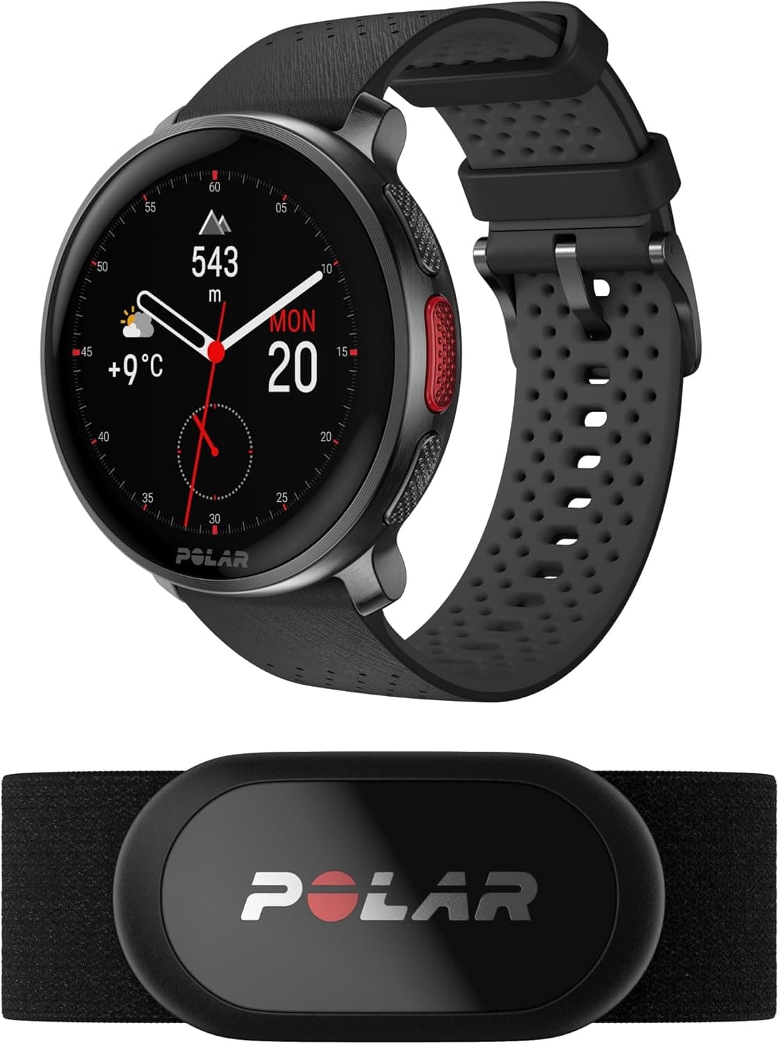 Polar Vantage V3 [Größe S-L] inkl. H10 Brustgurt night black