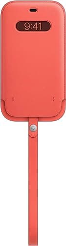 Apple Lederhülle mit MagSafe [für iPhone 12 Pro Max] Zitruspink