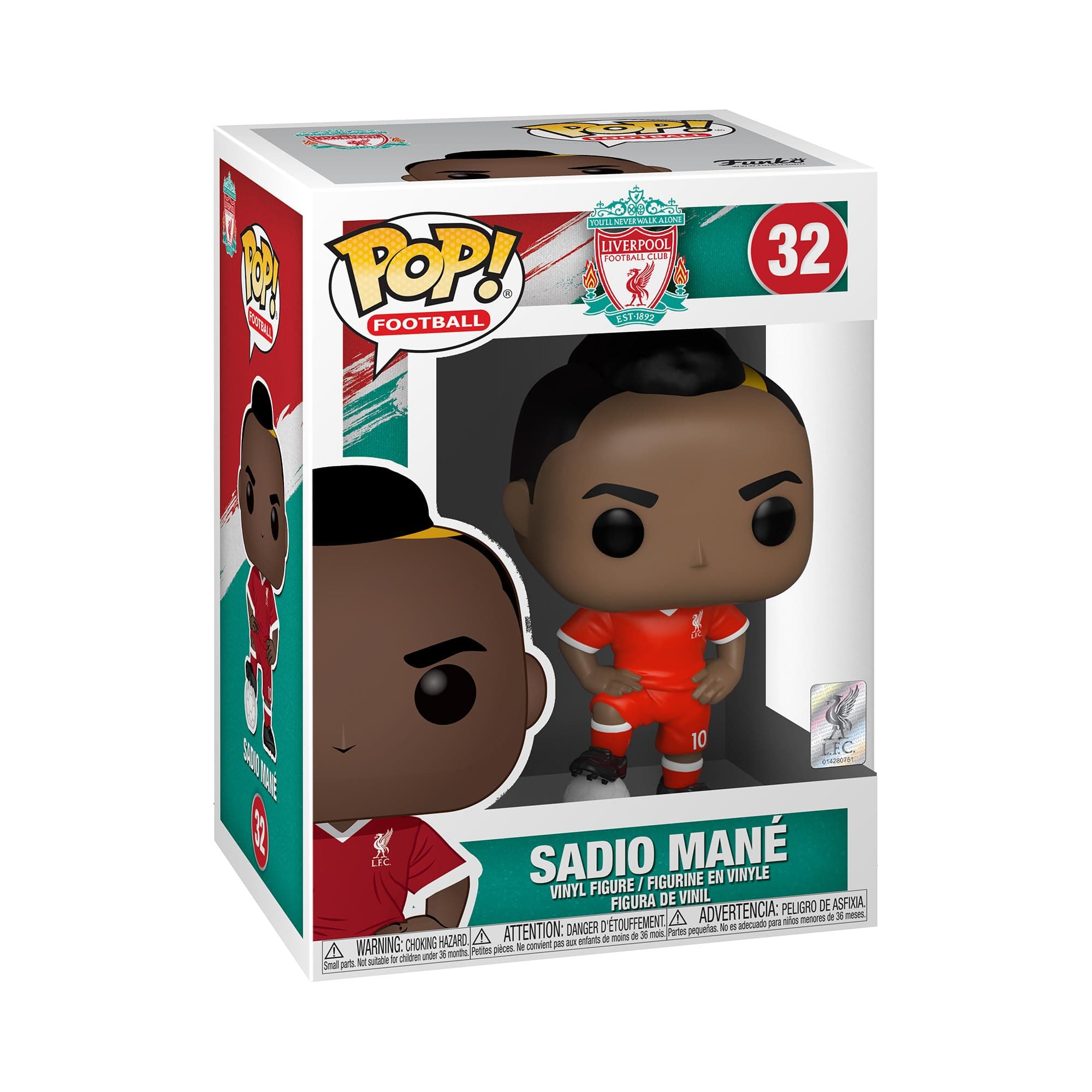 Funko Pop! Football: Liverpool-Sadio Mané - Liverpool FC - Vinyl-Sammelfigur - Geschenkidee - Offizielle Handelswaren - Spielzeug Für Kinder und Erwachsene - Sports Fans - Modellfigur Für Sammler