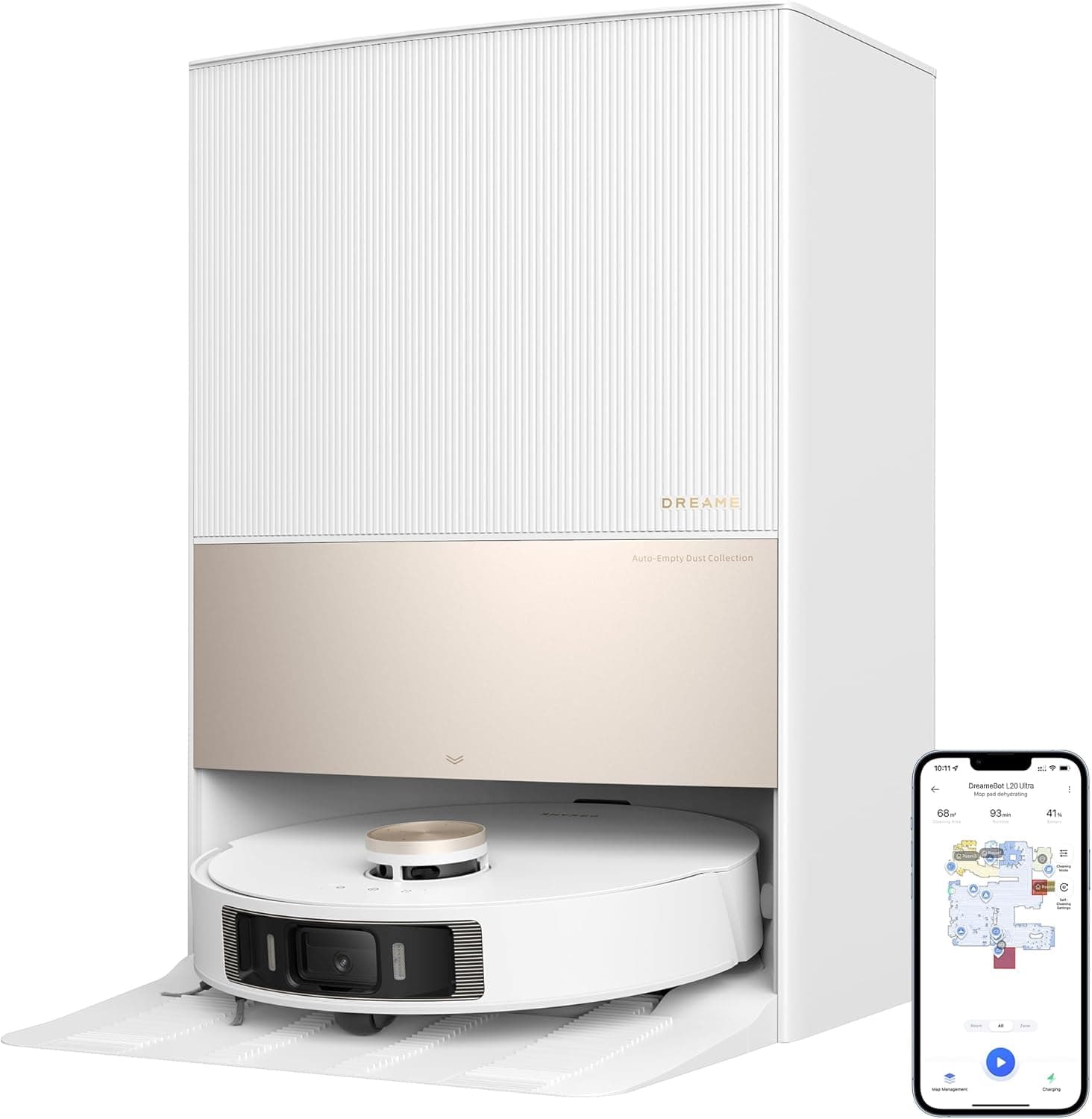 Dreame L20 Ultra Saug- & Wischroboter [260 Minuten 300ml + 80ml 7.000 Pa inkl. Absaugstation] weiß