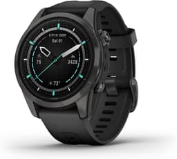 Garmin epix 2S Pro Sapphire [inkl. Silikonarmband schwarz] 42mm Titangehäuse schwarz/grau