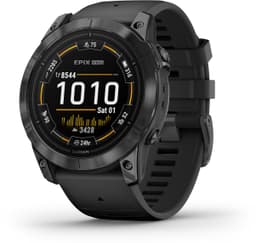 Garmin epix 2X Pro [inkl. Silikonarmband schwarz] 51mm Edelstahlgehäuse schwarz/schiefergrau