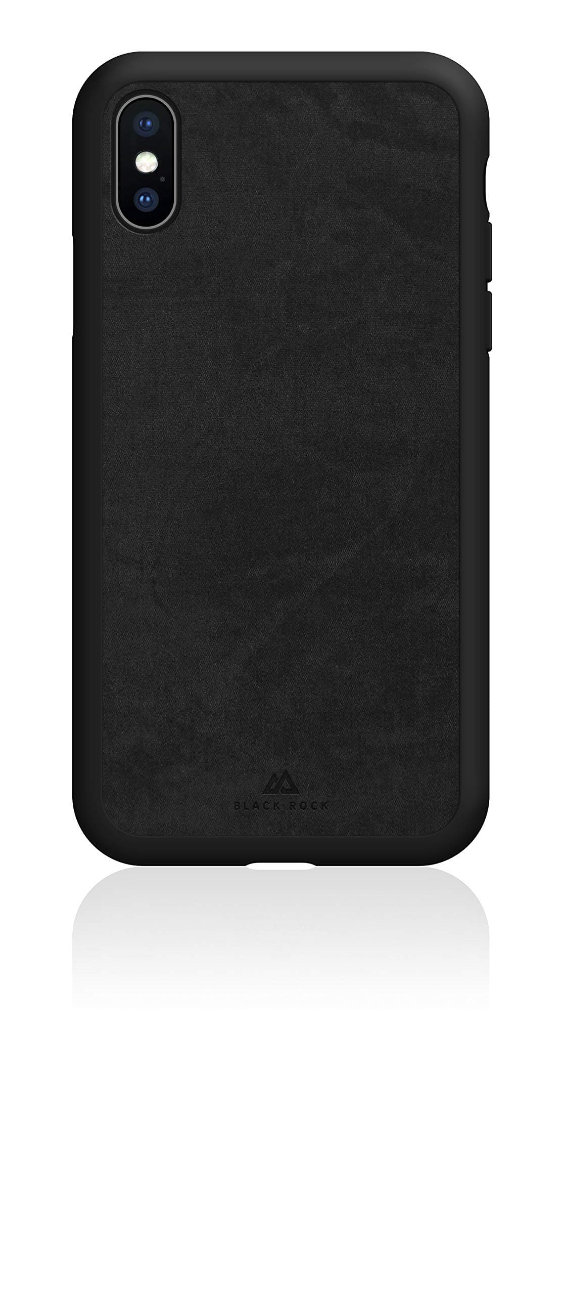 Black Rock - Mikrofaser Hülle Premium Case Soft Hülle Passend für Apple iPhone XS Max I TPU Handyhülle Schutzhülle Kabellos Laden (Schwarz)