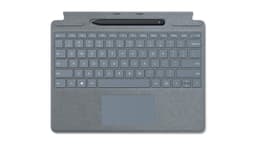 Microsoft Surface Pro X Signature Keyboard Eisblau im Bundle mit Slim Pen Schwarz