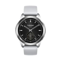 Xiaomi Watch S3 [inkl. Kautschuk-Armband grau] 47mm Aluminiumgehäuse silber