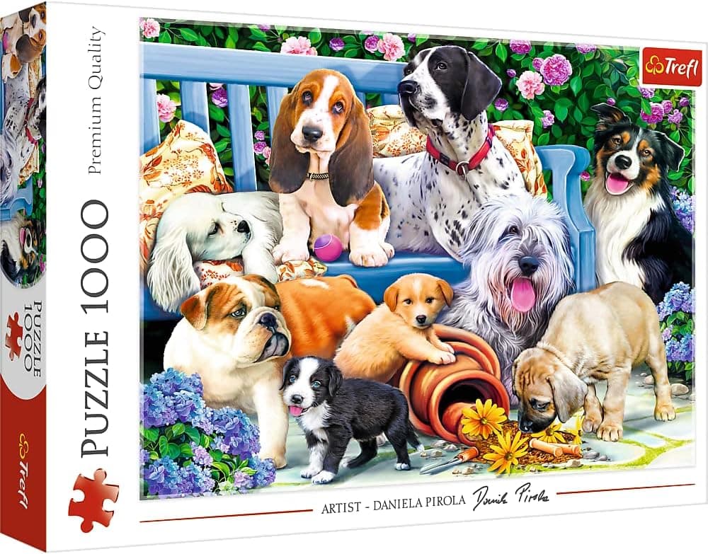 Trefl Puzzle 10556 - Hunde im Garten [1.000 Teile]