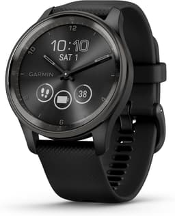 Garmin vivomove Trend [inkl. Silikon-Armband schwarz] 40mm Edelstahlgehäuse schwarz