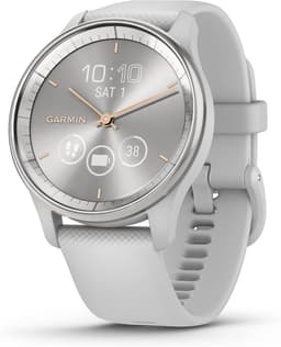 Garmin vivomove Trend [inkl. Silikon-Armband grau] 40mm Edelstahlgehäuse silber