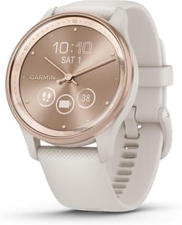 Garmin vivomove Trend [inkl. Silikon-Armband ivory] 40mm Edelstahlgehäuse peach gold