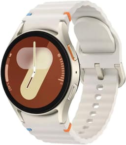 Samsung Galaxy Watch 7 [inkl. Kautschukarmband beige] 40mm Aluminiumgehäuse silber/beige