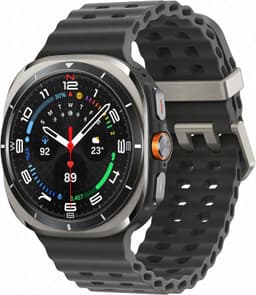 Samsung Galaxy Watch Ultra [inkl. Kautschukarmband grau] 47mm Titangehäuse silber
