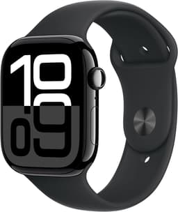 Apple Watch Series 10 [GPS inkl. Sportarmband S/M schwarz] 46mm Aluminiumgehäuse diamantschwarz