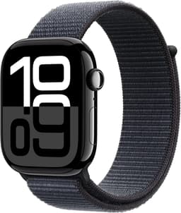 Apple Watch Series 10 [GPS + Cellular inkl. Sport Loop tinte] 46mm Aluminiumgehäuse diamantschwarz