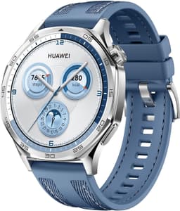 Huawei Watch GT 5 [inkl. Nylonarmband blau] 46mm Edelstahlgehäuse silber
