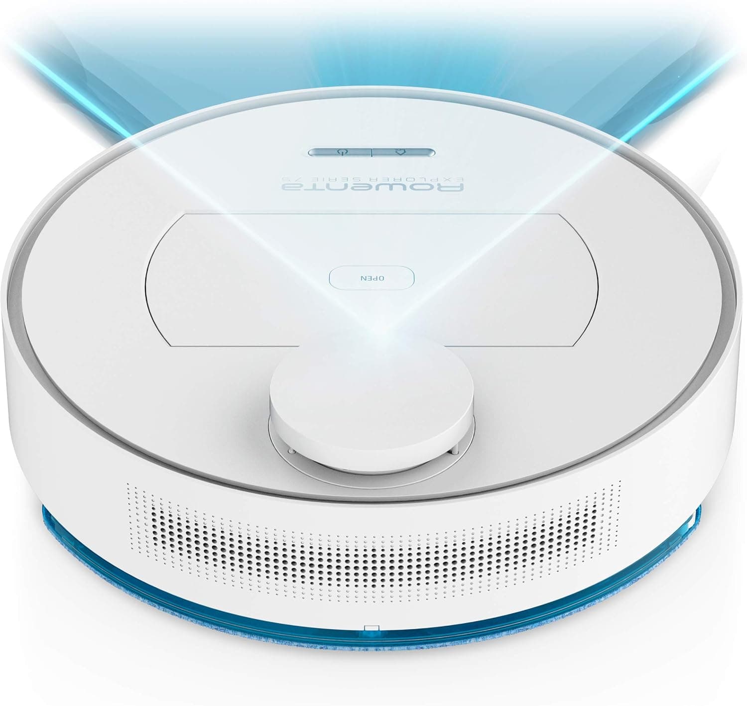 Rowenta RR7687 Explorer 75 Total Care Connect Saug-/Wischroboter [150 Minuten 04 Liter Staub 011 Liter Wasser] weiß