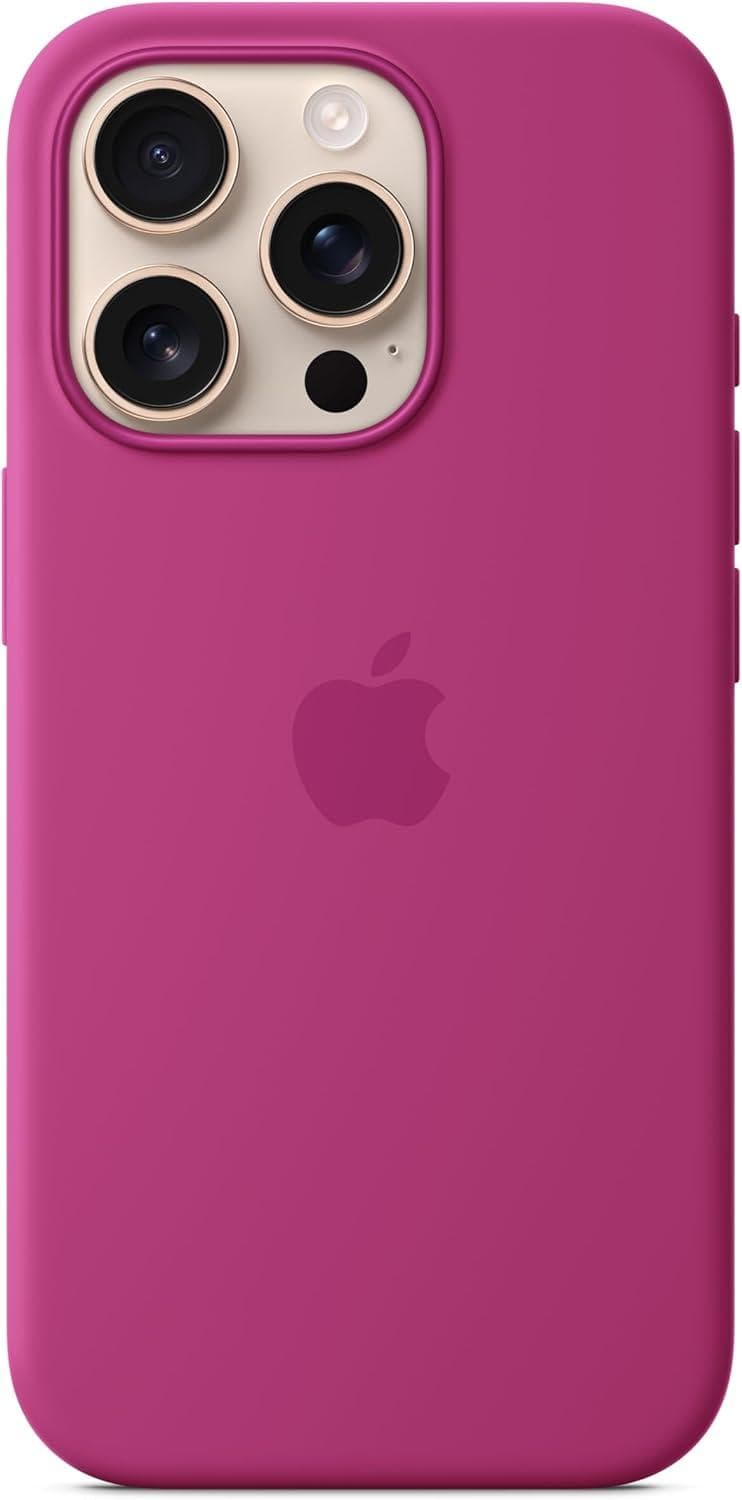 Apple Silikon Case mit MagSafe [für iPhone 16 Pro] fuchsia