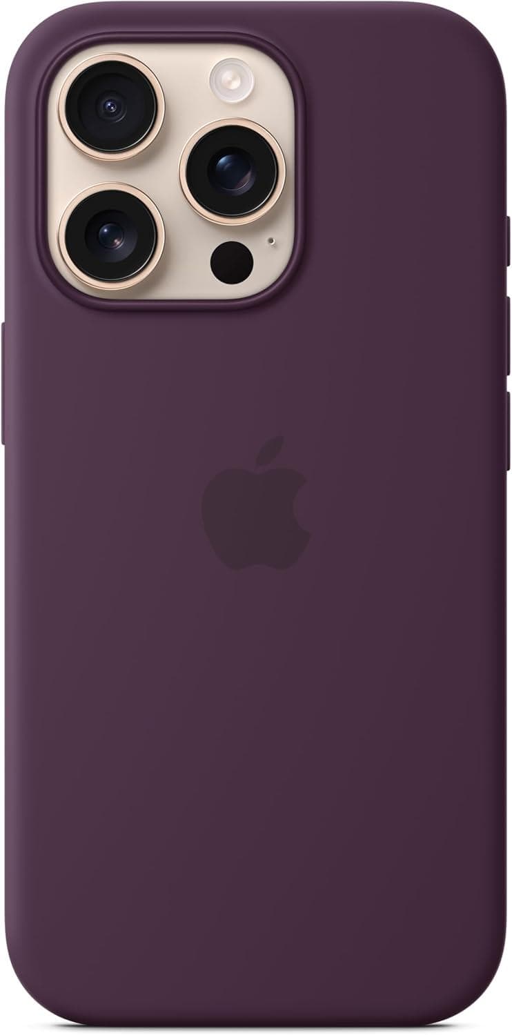Apple Silikon Case mit MagSafe [für iPhone 16 Pro] pflaume