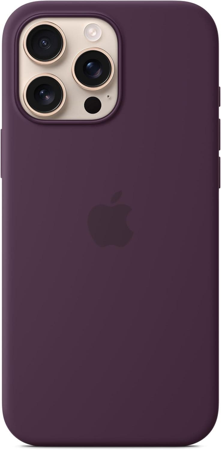 Apple Silikon Case mit MagSafe [für iPhone 16 Pro Max] pflaume