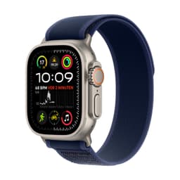 Apple Watch Ultra 2 [GPS + Cellular inkl. Nylon Trail Loop M/L blau] Titangehäuse natur