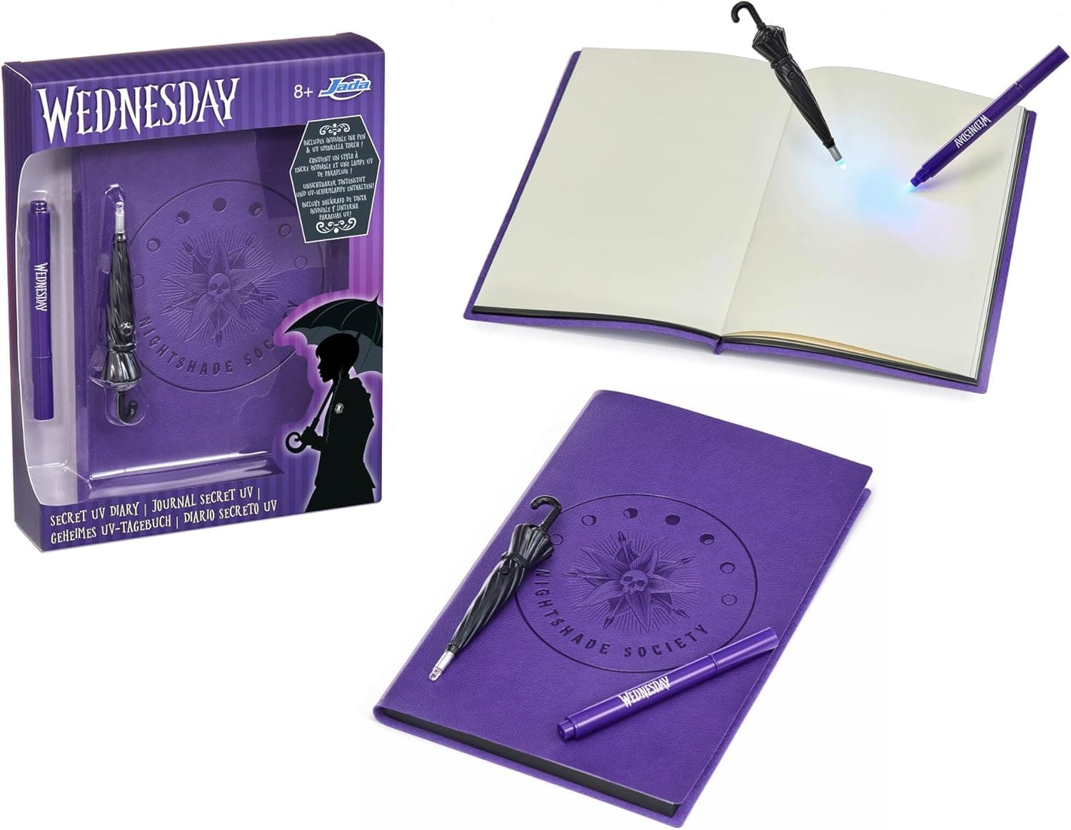 Jada - Wednesday Addams Tagebuch [inkl. magischem Stift mit UV-Licht]