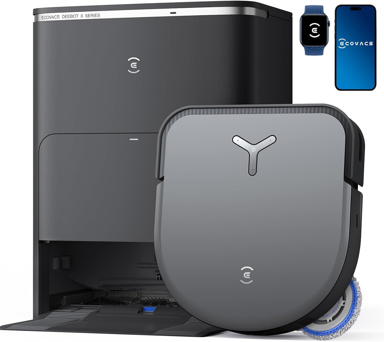 Ecovacs Deebot X5 Omni [Saug- & Wischroboter 217 Minuten 250ml + 90ml inkl. Absaug-/Reinigungsstation] schwarz