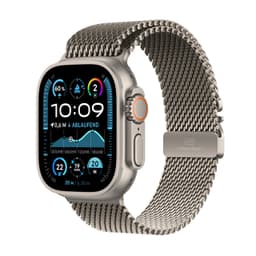 Apple Watch Ultra 2 [GPS + Cellular inkl. Milanaise-Armband L beige] 49mm Titangehäuse beige