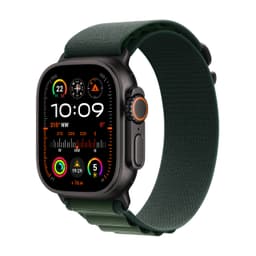 Apple Watch Ultra 2 [GPS + Cellular inkl. Alpine Loop L dunkelgrün] 49mm Titangehäuse schwarz