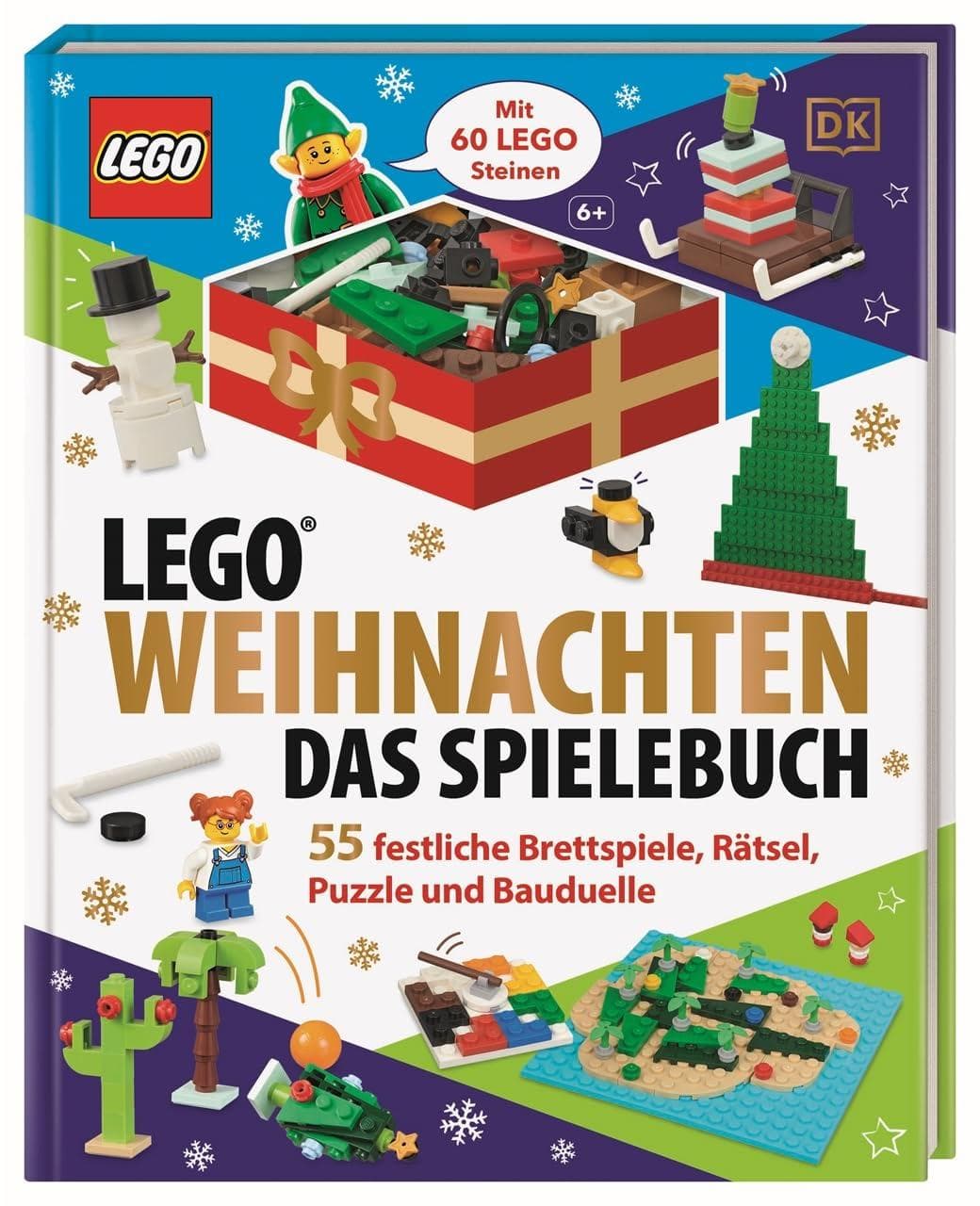 LEGO® Weihnachten Das Spielebuch: 55 festliche Brettspiele Rätsel Puzzle Bauduelle ? inkl. 60 weihnachtliche LEGO® Steine. Für Kinder ab 6 Jahren